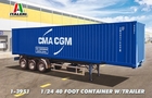 1/24 40-Foot Container w/Trailer - 1-3951