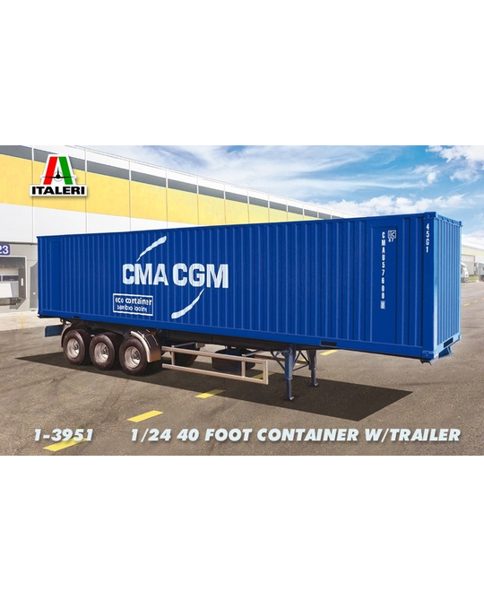 1/24 40-Foot Container w/Trailer - 1-3951