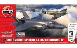 Supermarine Spitfire and F-35B Lightning II - A50190-model-kits-Hobbycorner