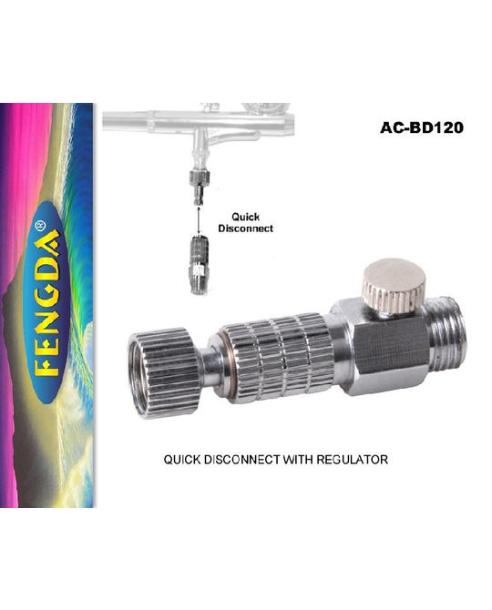 Quick Disconnect with Regulator for Airbrush