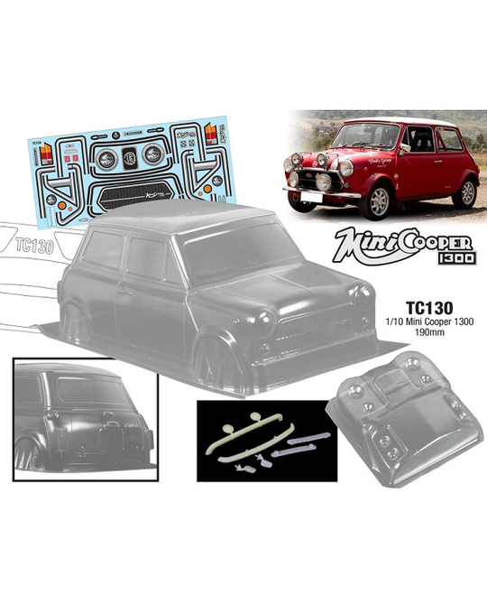 1/10 Mini Cooper 1300 Clear Lexan Body