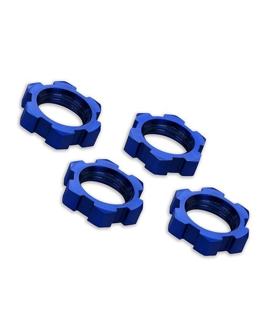 Wheel Nuts Splined 17mm Serrated, Blue - 7758