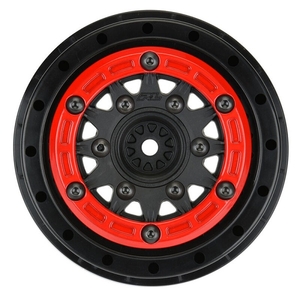 1/10 Raid Bead-Loc Fr/Rr 2.2/3.0 SC Wheels (2) Red/Black-wheels-and-tires-Hobbycorner