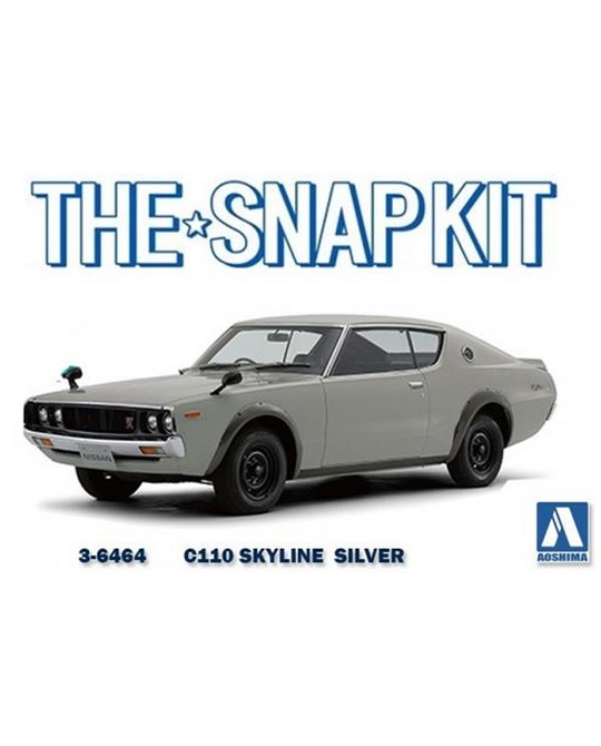 1/32 Nissan Skyline GT-R C110 Silver - Snap Kit - 6464