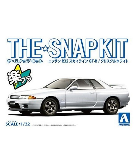 1/32 Nissan Skyline GT-R R32 - Crystal White - Snap Kit - 6354