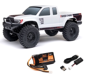 1/24 SCX24 Base Camp 4x4 Rock Crawler Brushed RTR - White-rc---cars-and-trucks-Hobbycorner