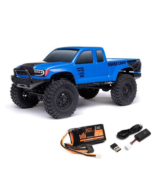 1/24 SCX24 Base Camp 4x4 Rock Crawler Brushed RTR - Blue