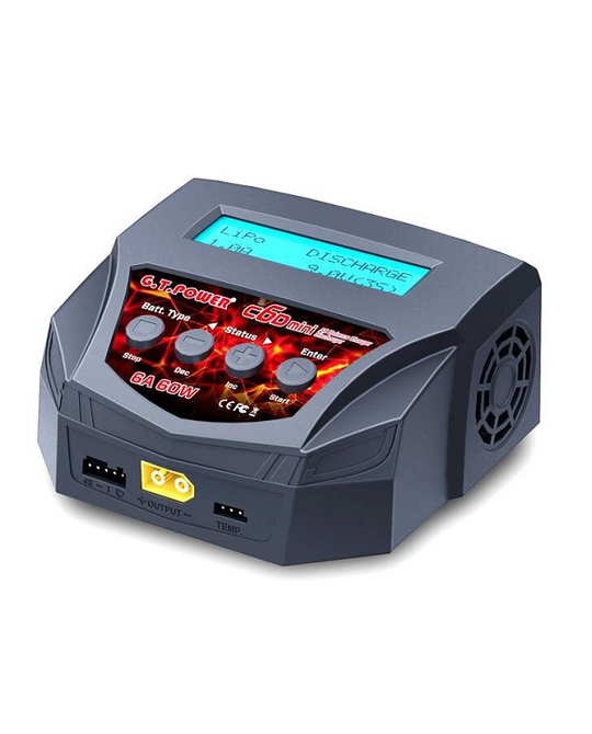 C6D Mini AC Charger, 6A 60W, 2-4S LiPo