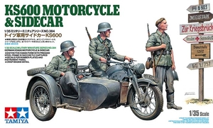 1/35 KS600 Motorcycle & Sidecar - 35384-model-kits-Hobbycorner