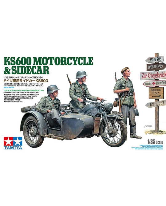 1/35 KS600 Motorcycle & Sidecar - 35384