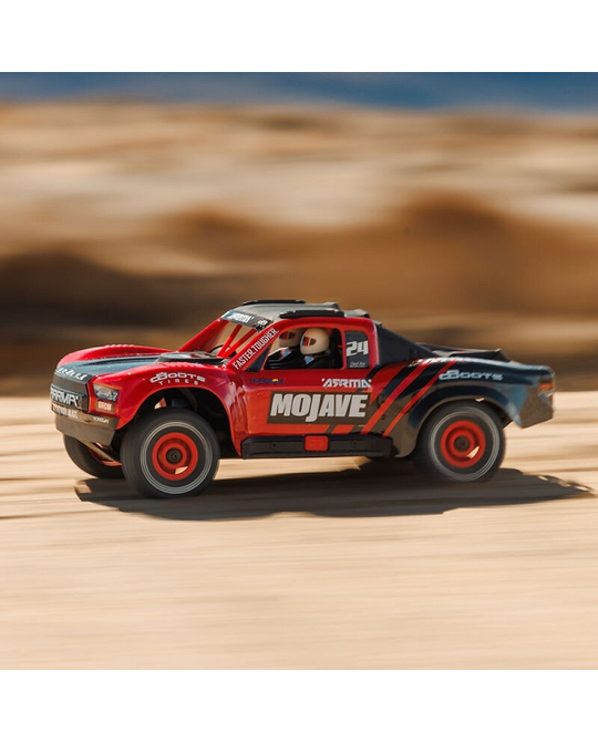 MOJAVE GROM MEGA 380 Brushed 4X4 Small Scale Desert Truck RTR with Batt/Charger - Red/Blk